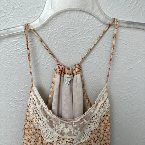 Mystree Yellow Floral Shabby Chic Sleeveless Top - Picture 3 of 7